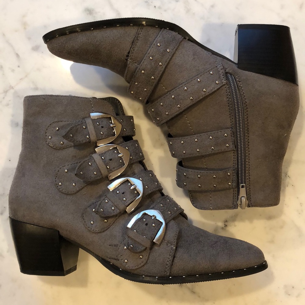 Asos Truffle Collection studded buckle boots, 9
